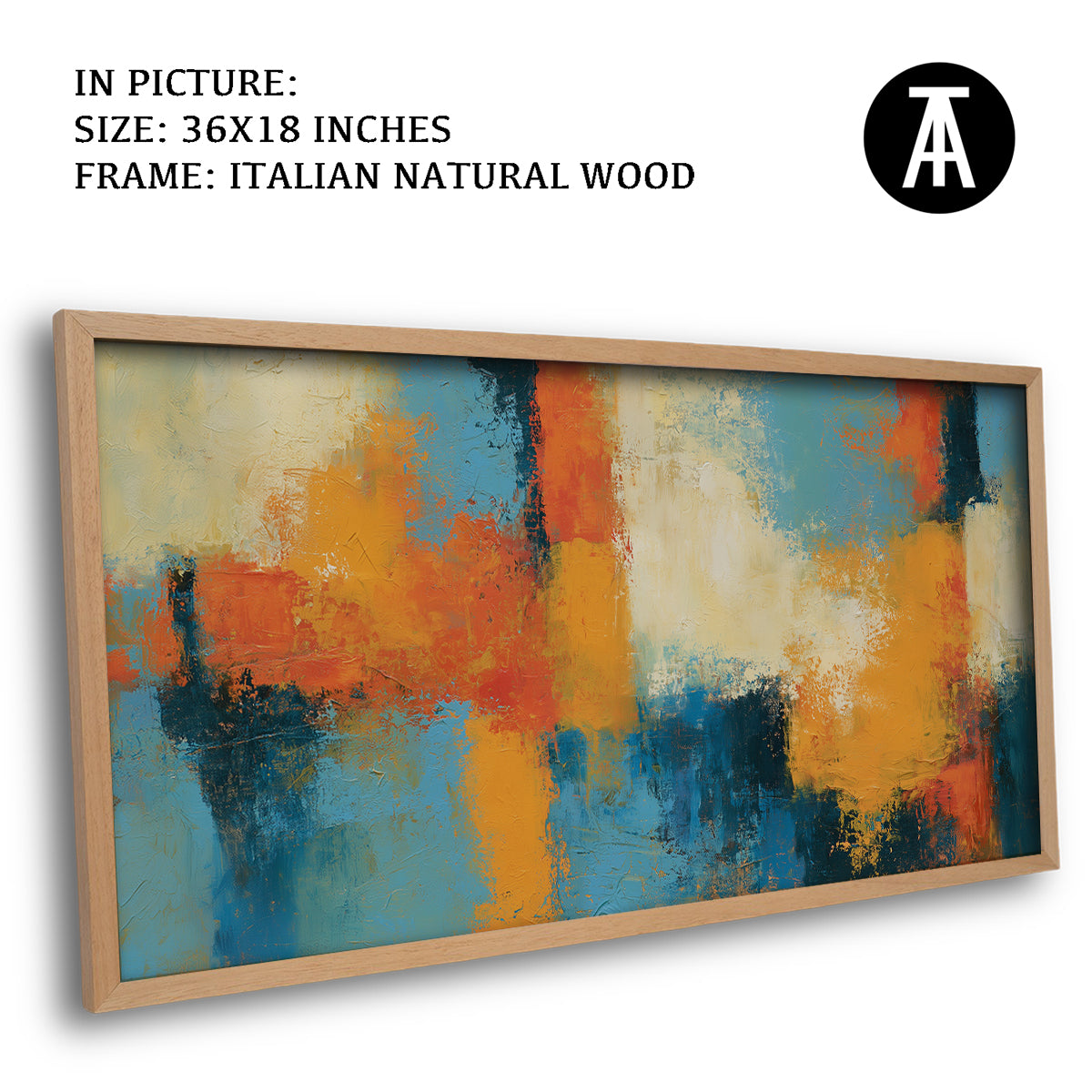 Artwork in Natural Wood Frame