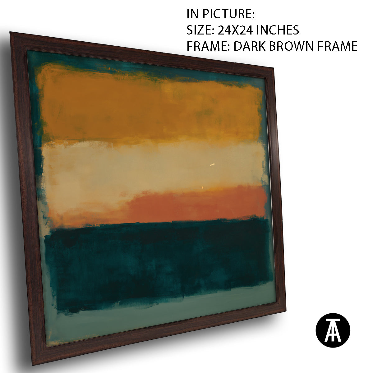 Artwork in Dark Brown Frame