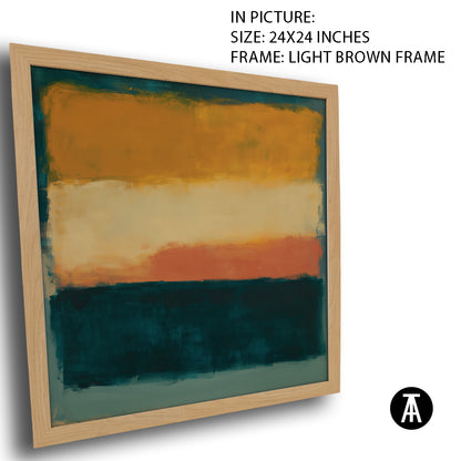Artwork in Light Brown Frame