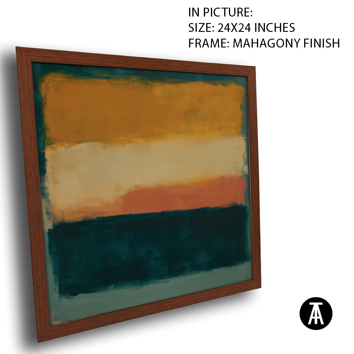 Artwork in Mahogany Finish Frame