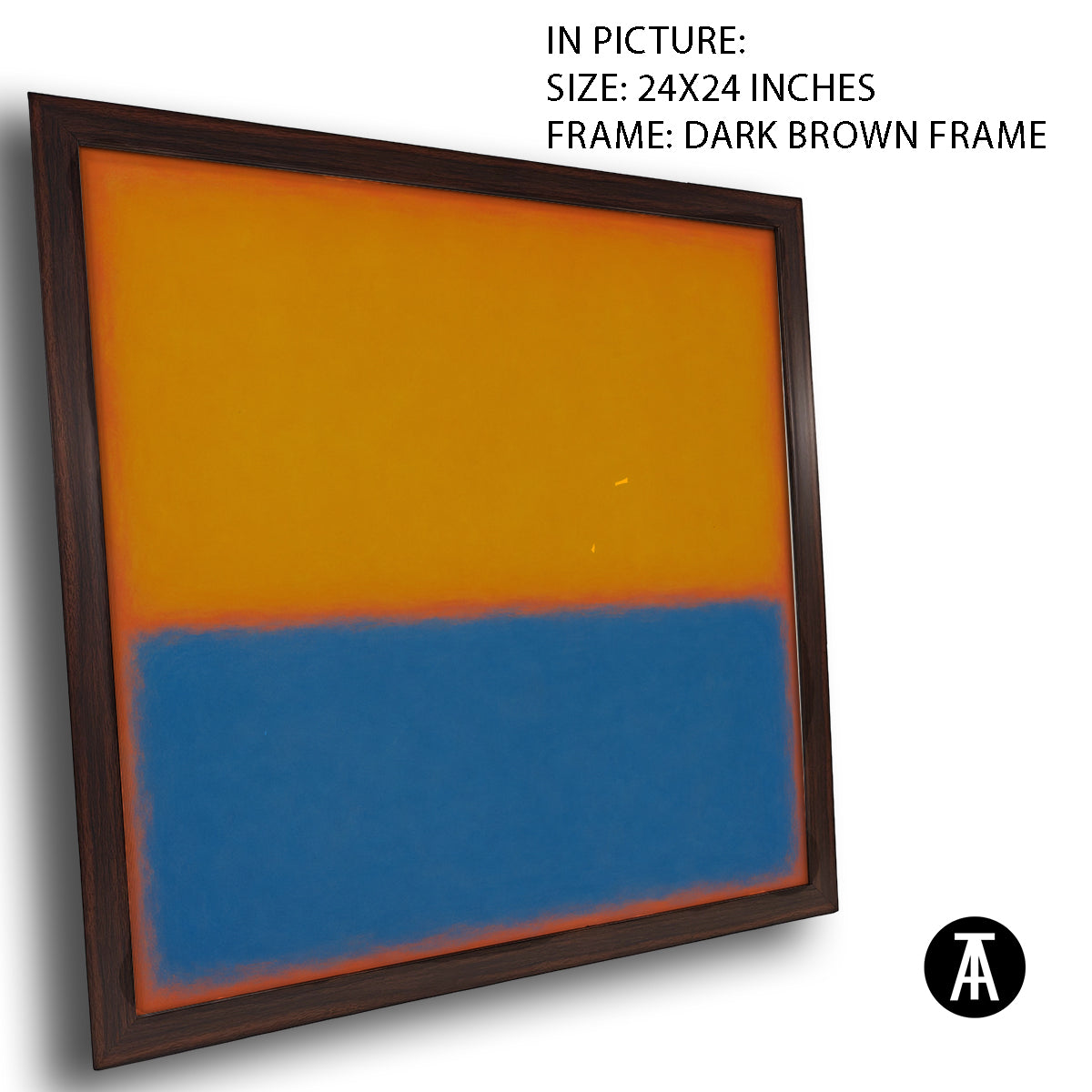 Artwork in Dark Brown Frame