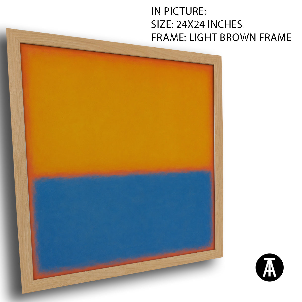 Artwork in Light Brown Frame