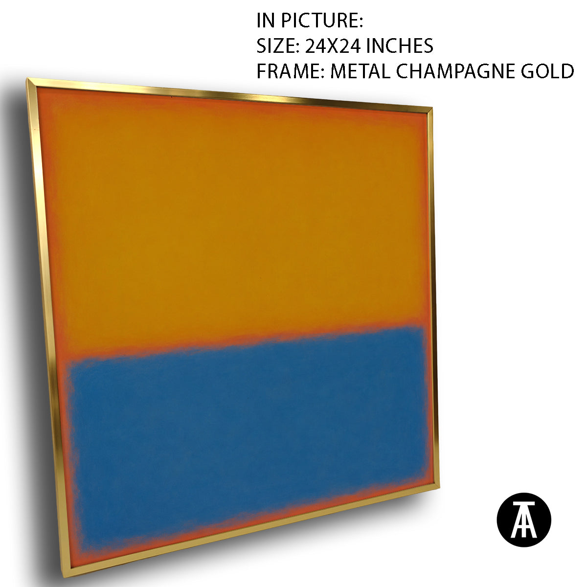 Artwork in Metal Champagne Gold Frame