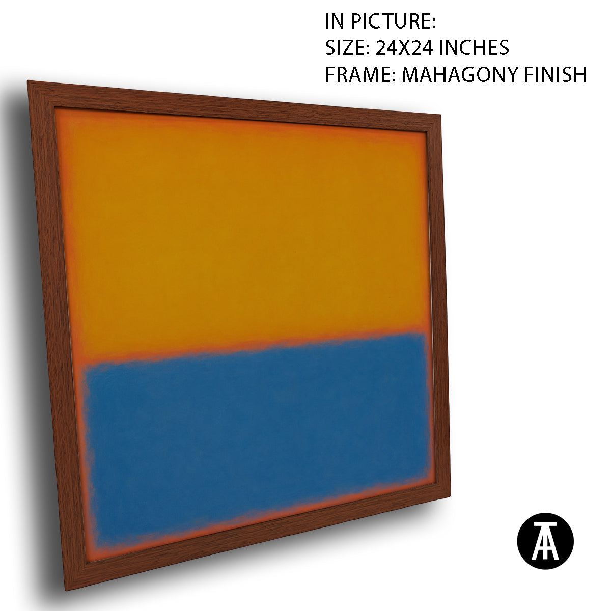 Artwork in Mahogany Finish Frame