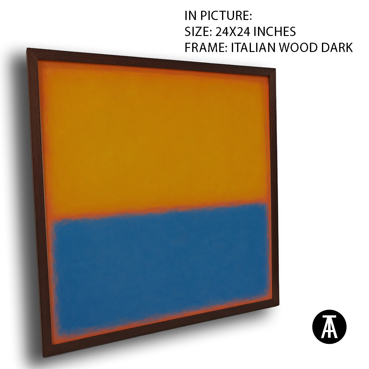 Artwork in Dark Wood Frame