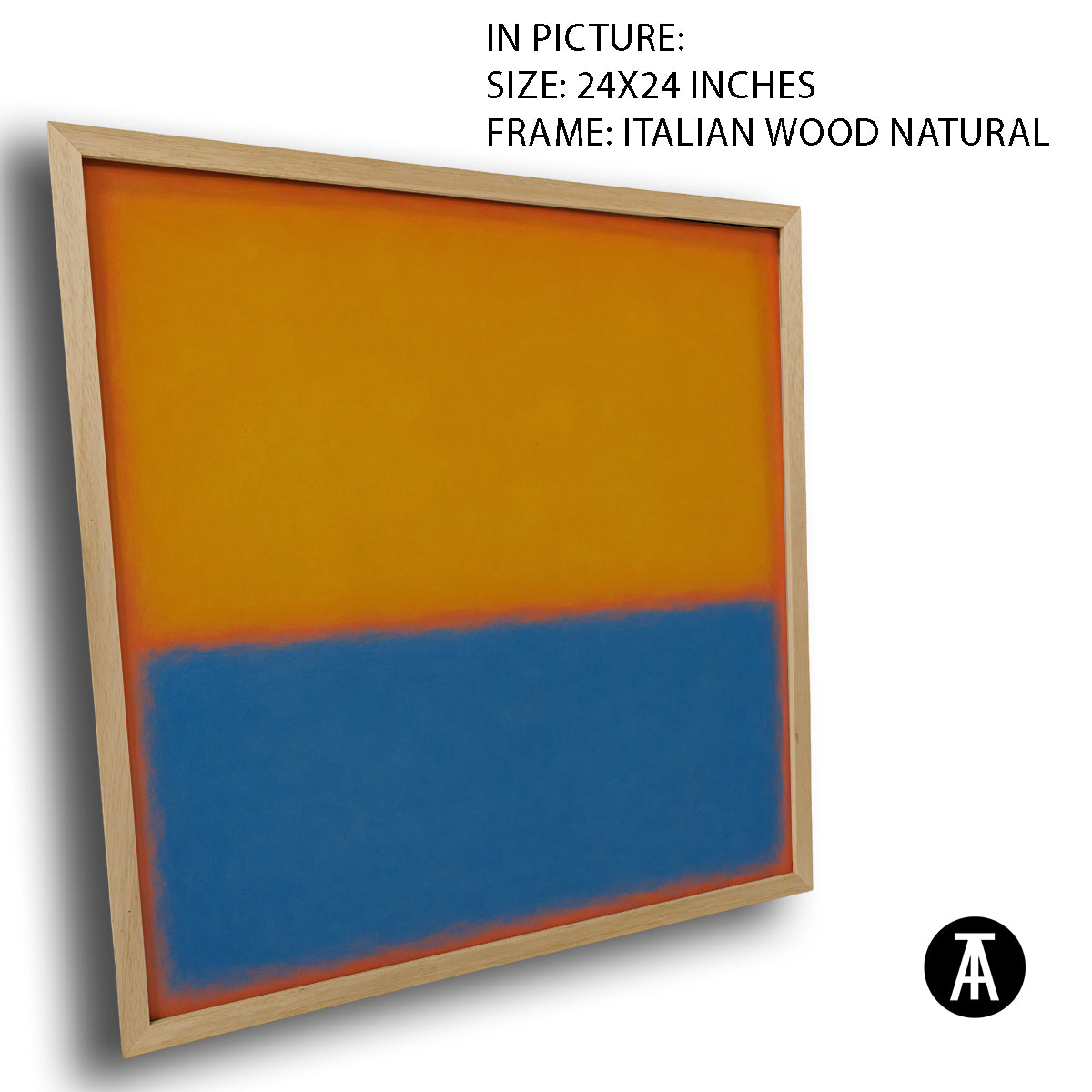 Artwork in Natural Wood Frame