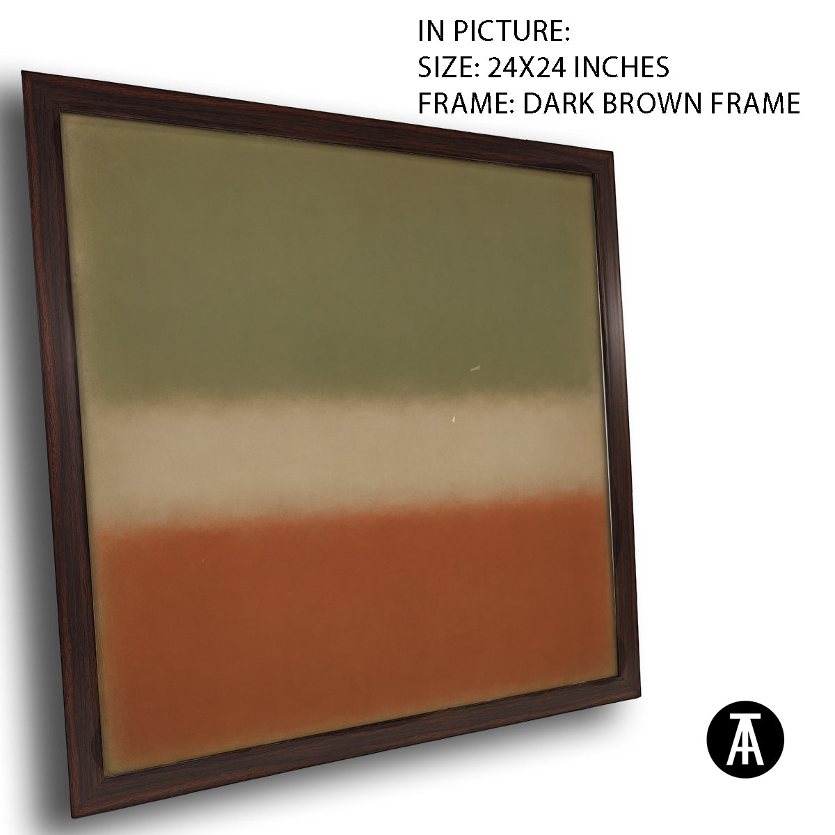 Artwork in Dark Brown Frame