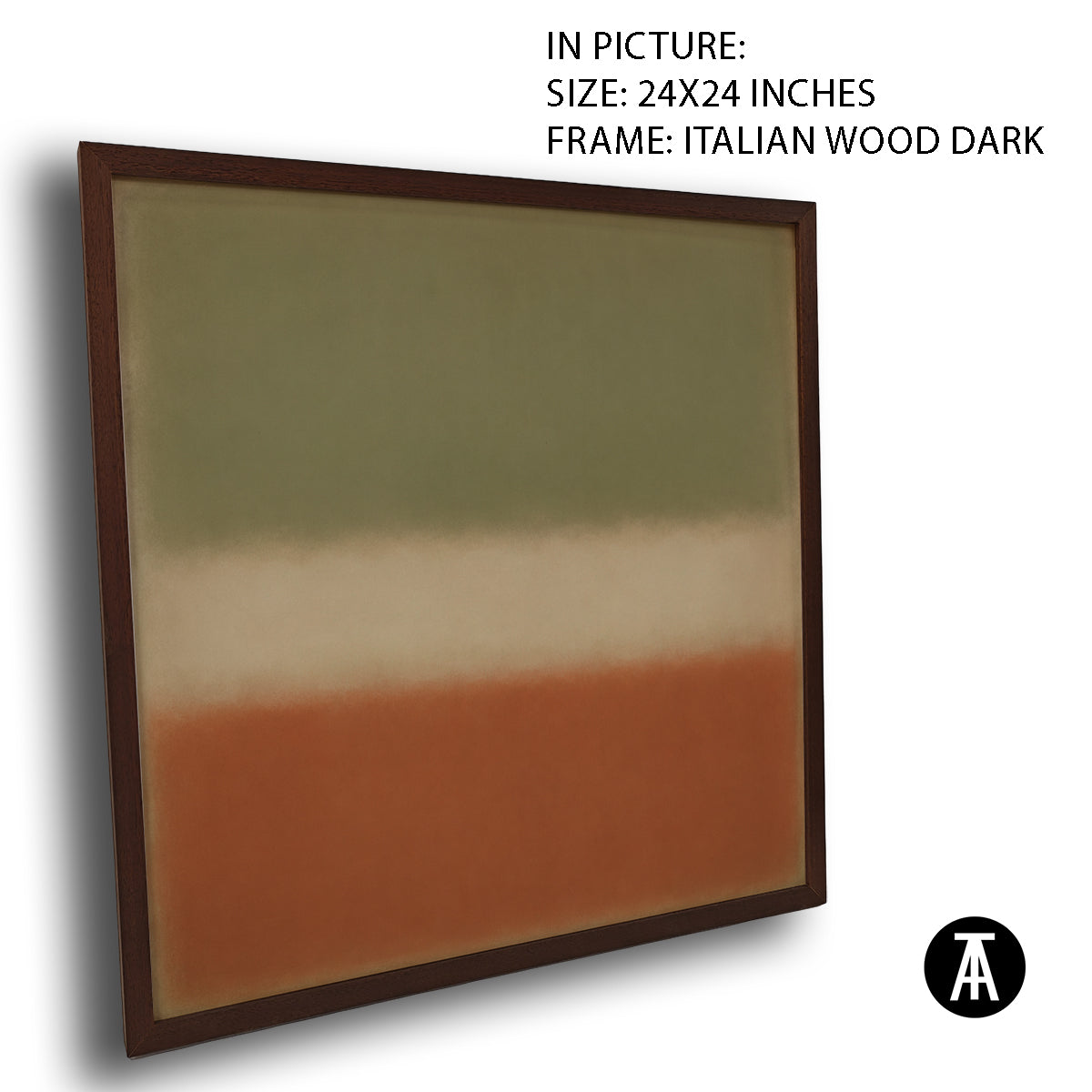 Artwork in Dark Wood Frame
