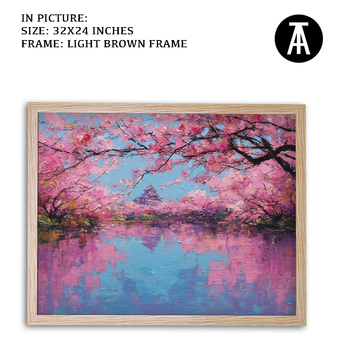 Artwork in Dark Brown Frame