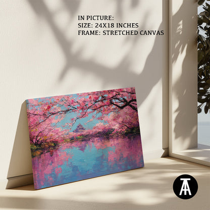 Artwork in Natural Wood Frame