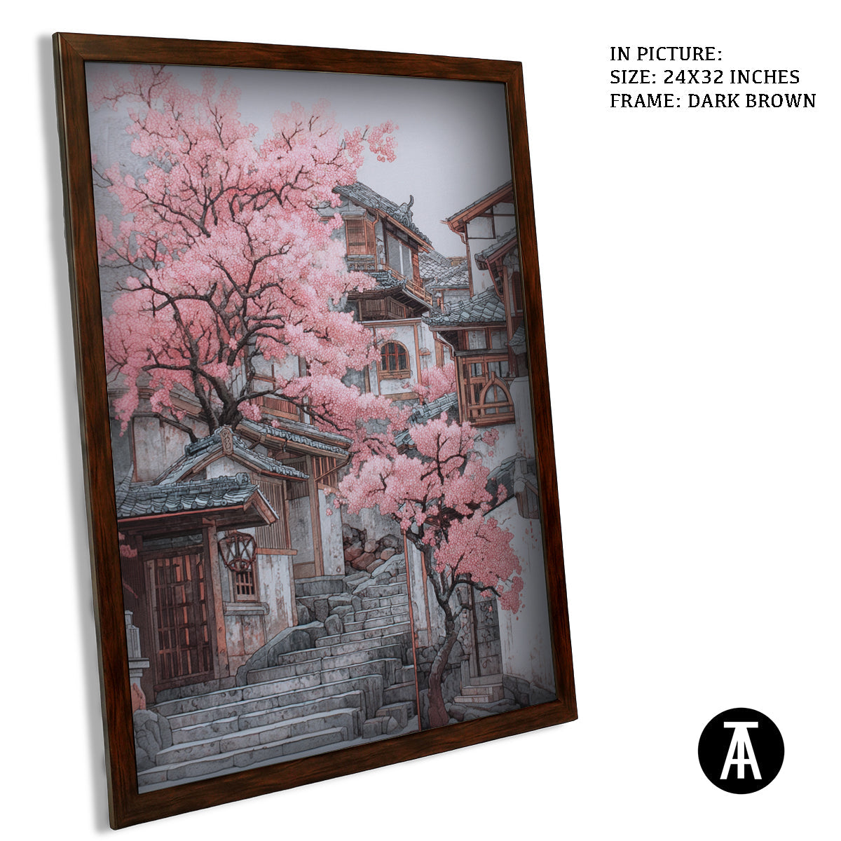 Artwork in Metal Champagne Gold Frame