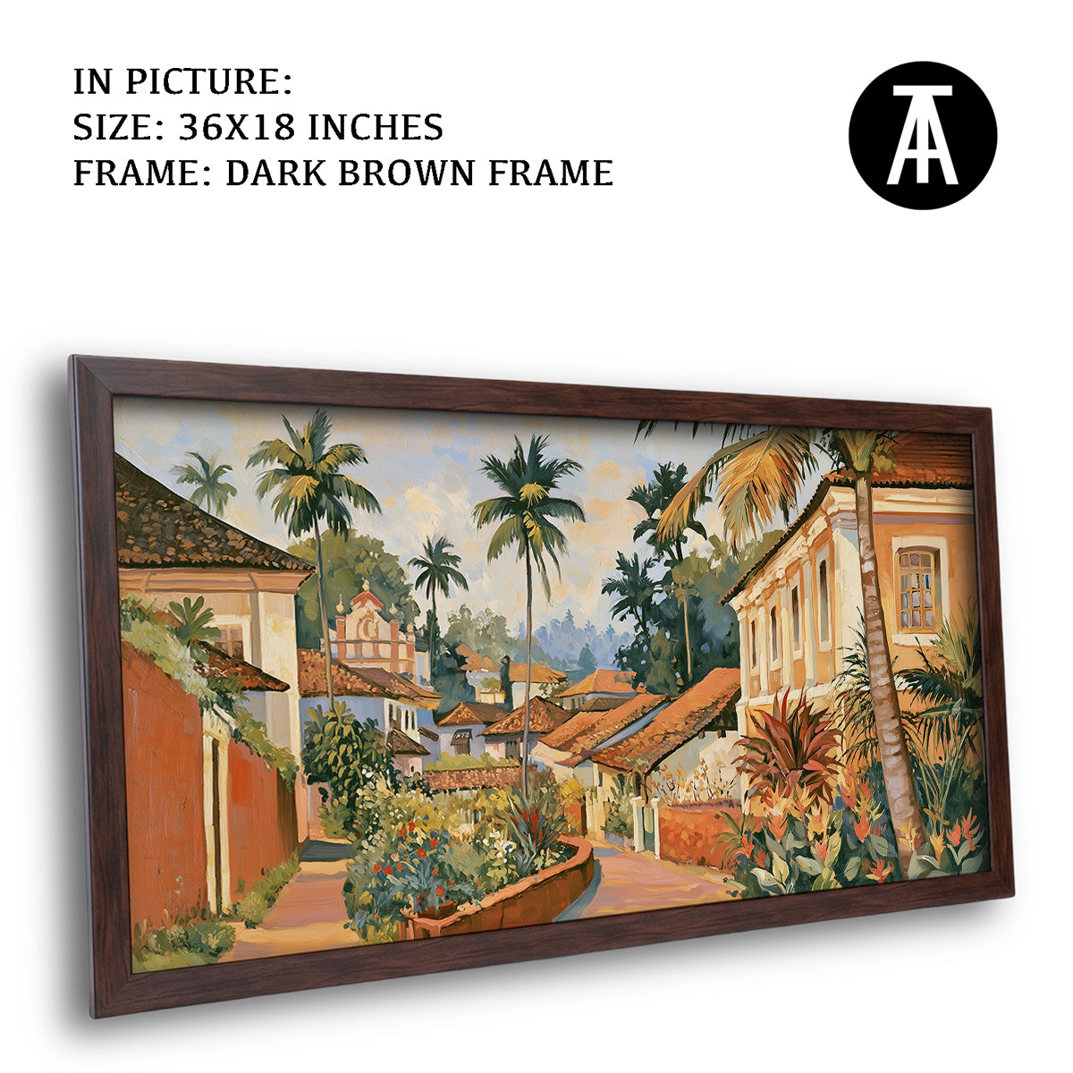 Artwork in Dark Brown Frame