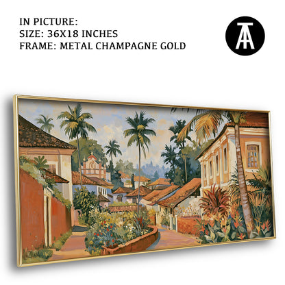 Artwork in Metal Champagne Gold Frame