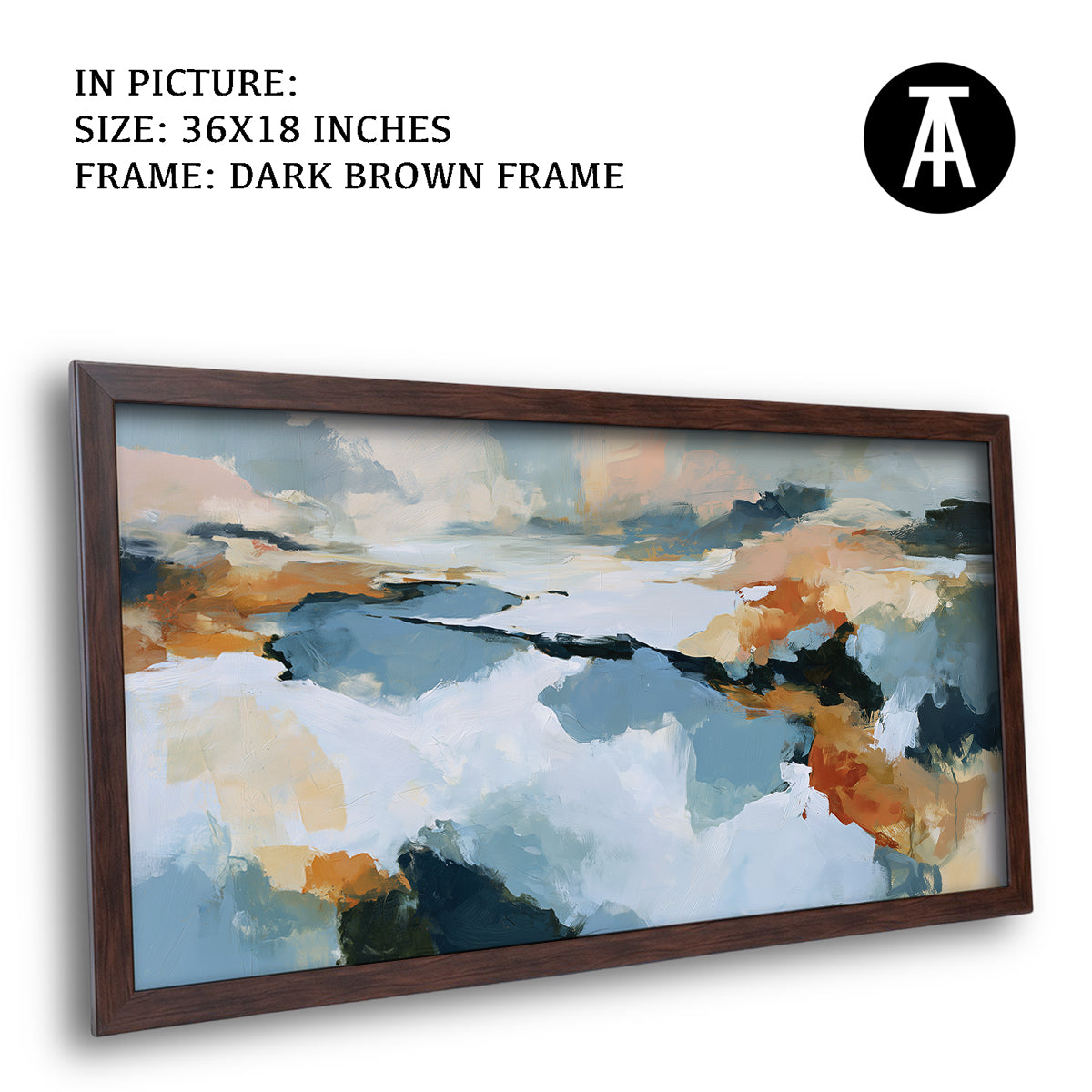Artwork in Dark Brown Frame
