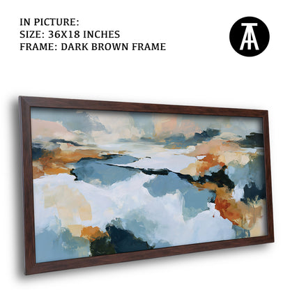 Artwork in Dark Brown Frame