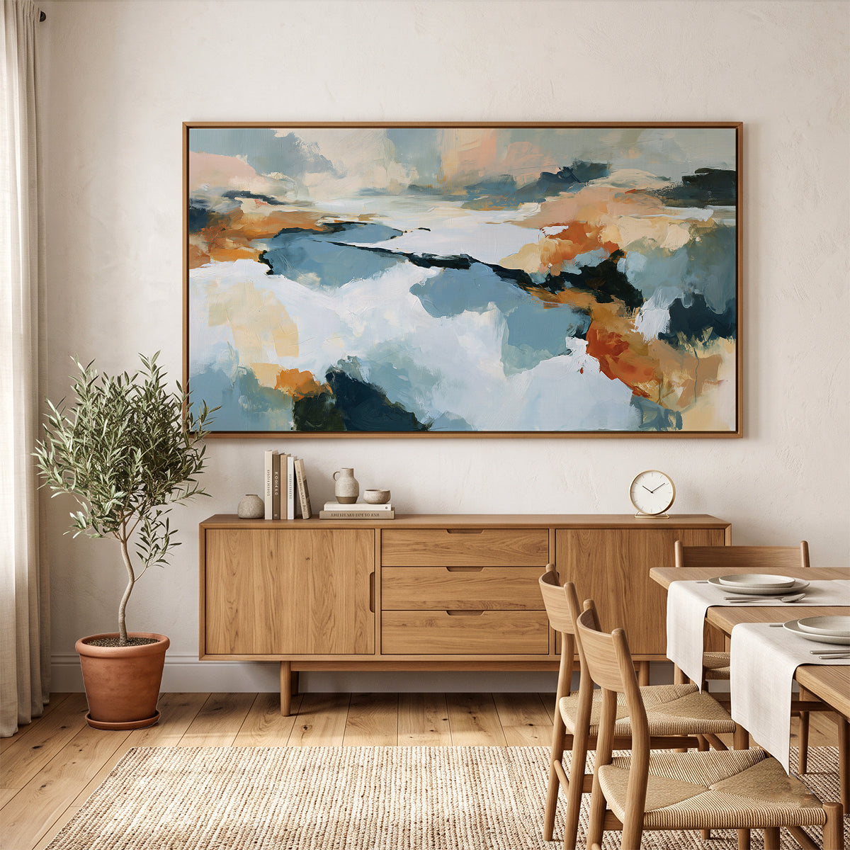 Abstract Painting in a Lifestyle Setting