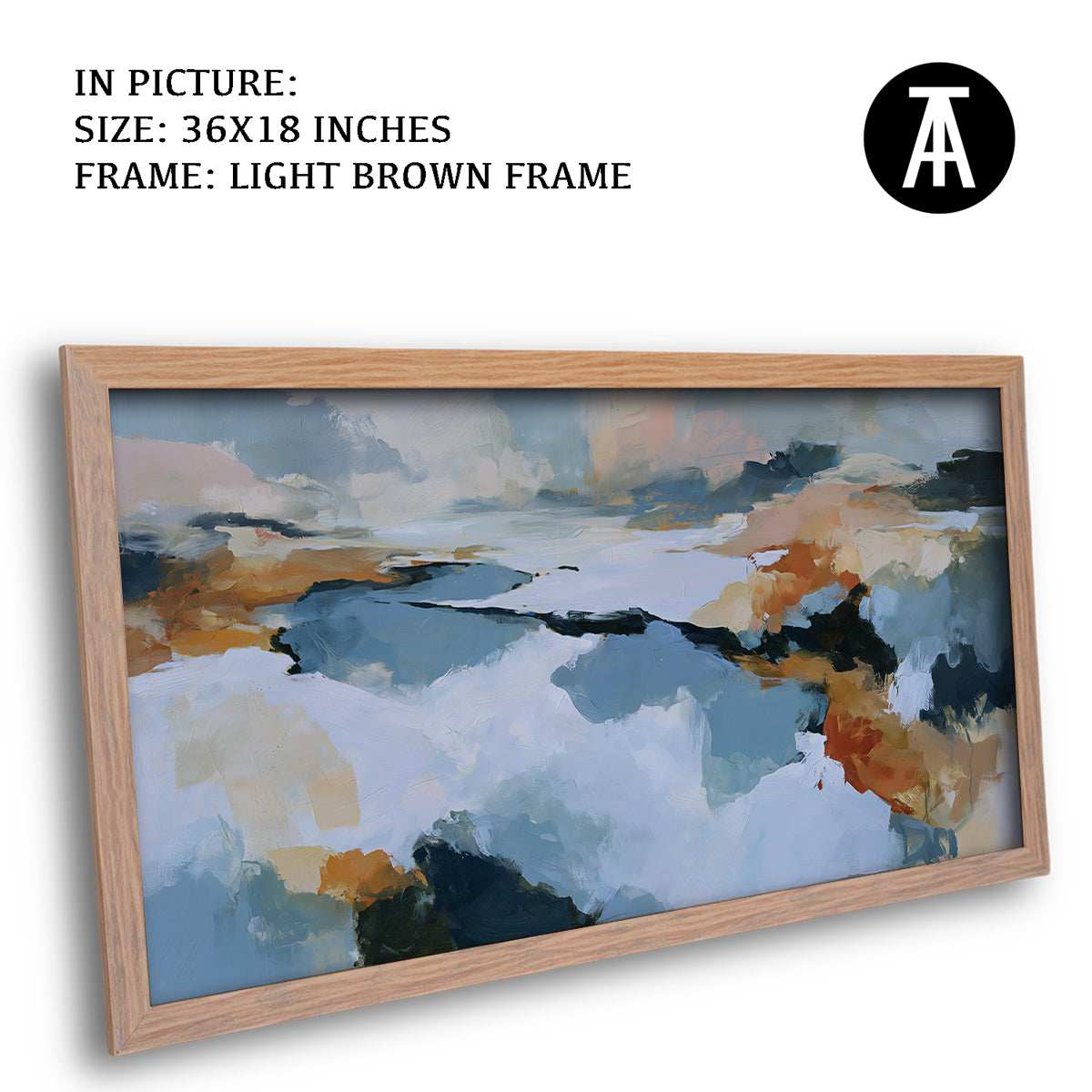 Artwork in Light Brown Frame