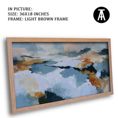 Artwork in Light Brown Frame
