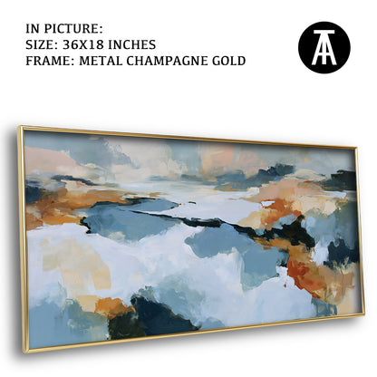 Artwork in Metal Champagne Gold Frame