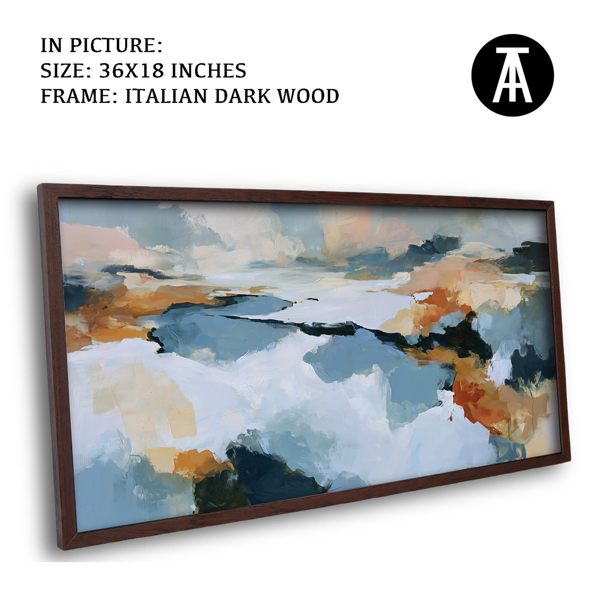 Artwork in Dark Wood Frame
