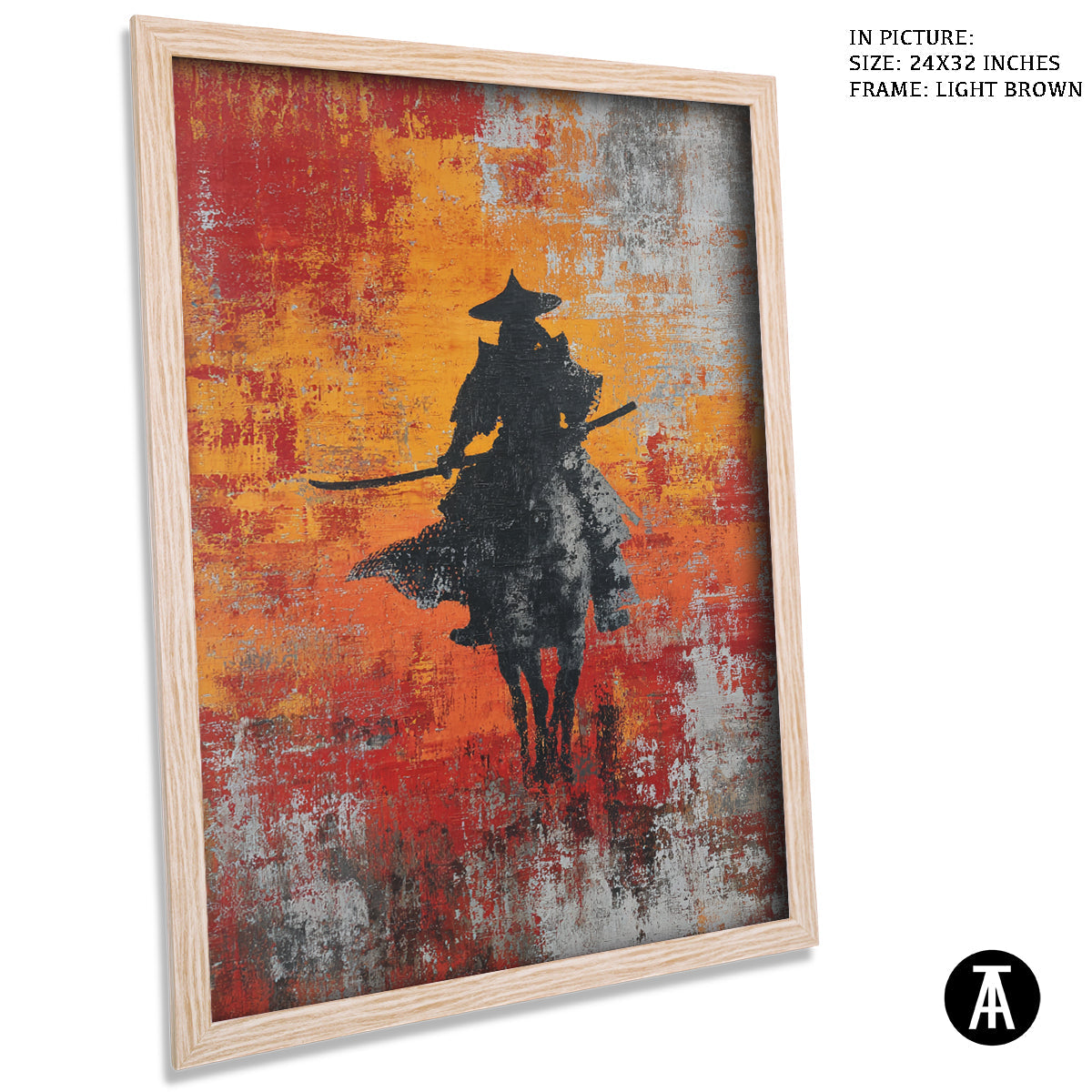 Artwork in Dark Brown Frame