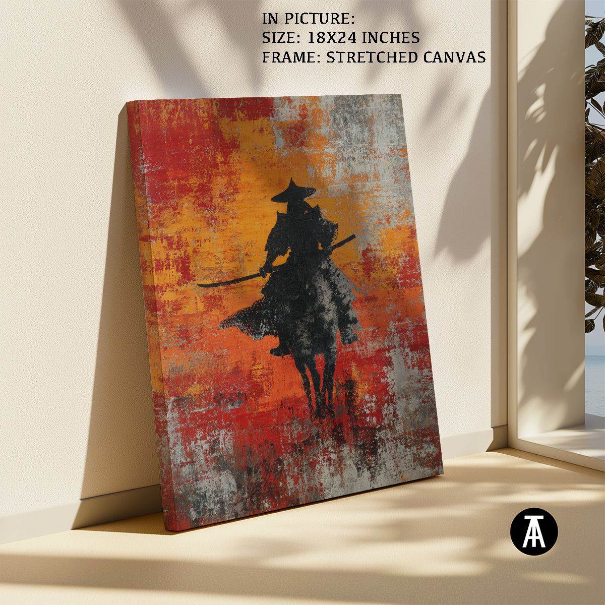 Artwork in Natural Wood Frame