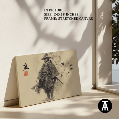 Artwork in Natural Wood Frame