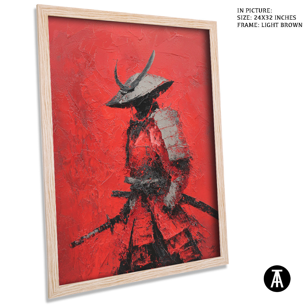 Artwork in Dark Brown Frame