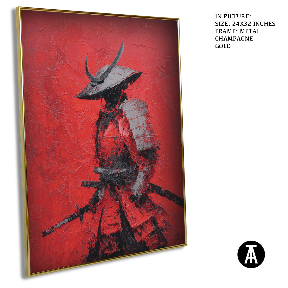 Artwork in Light Brown Frame