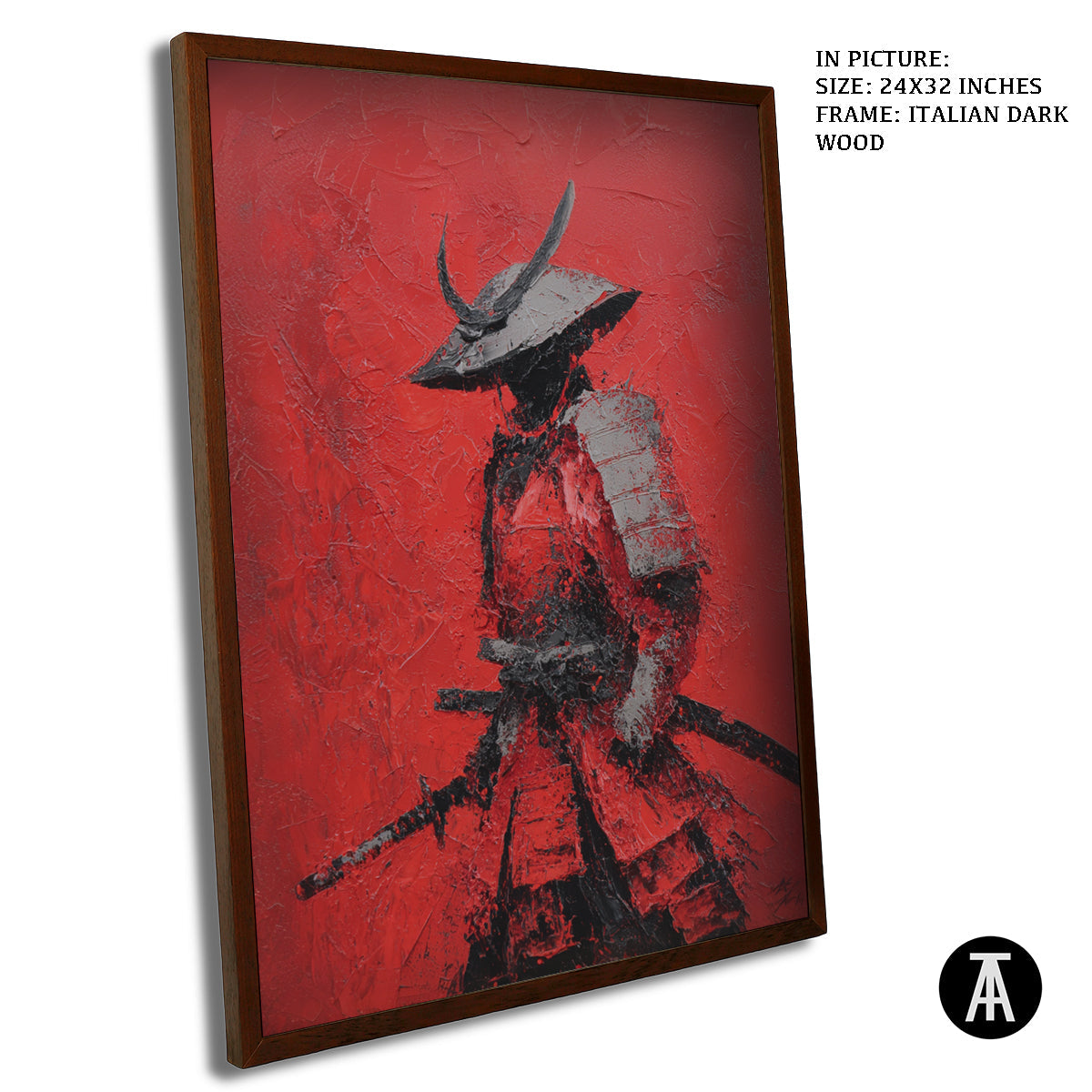 Artwork in Dark Wood Frame