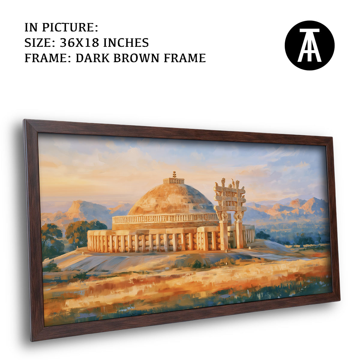 Artwork in Dark Brown Frame
