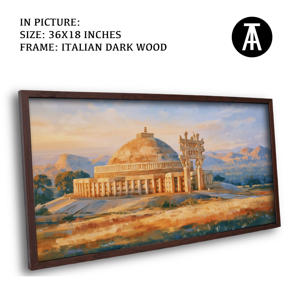 Artwork in Dark Wood Frame