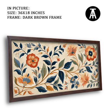 Artwork in Dark Brown Frame
