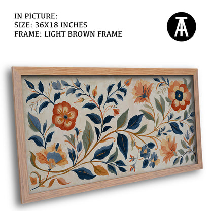 Artwork in Light Brown Frame