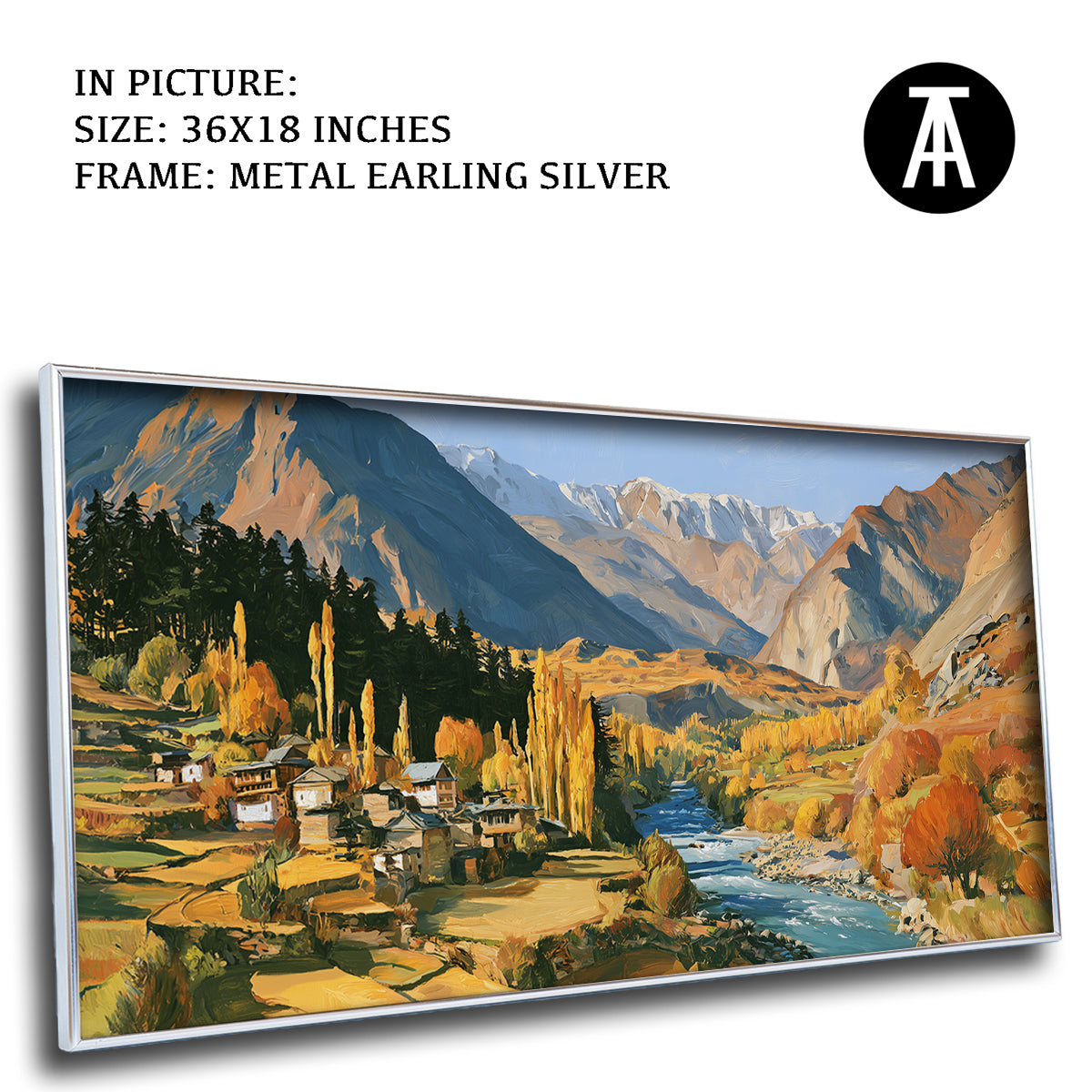 Artwork in Metal Earling Silver Frame