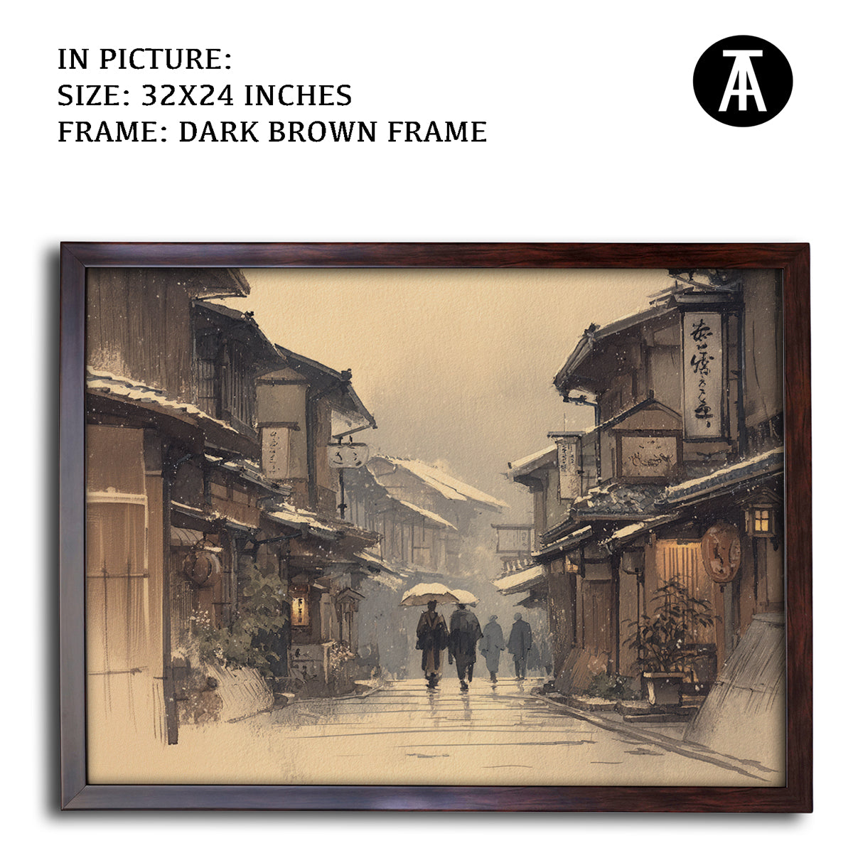 Artwork in Metal Champagne Gold Frame