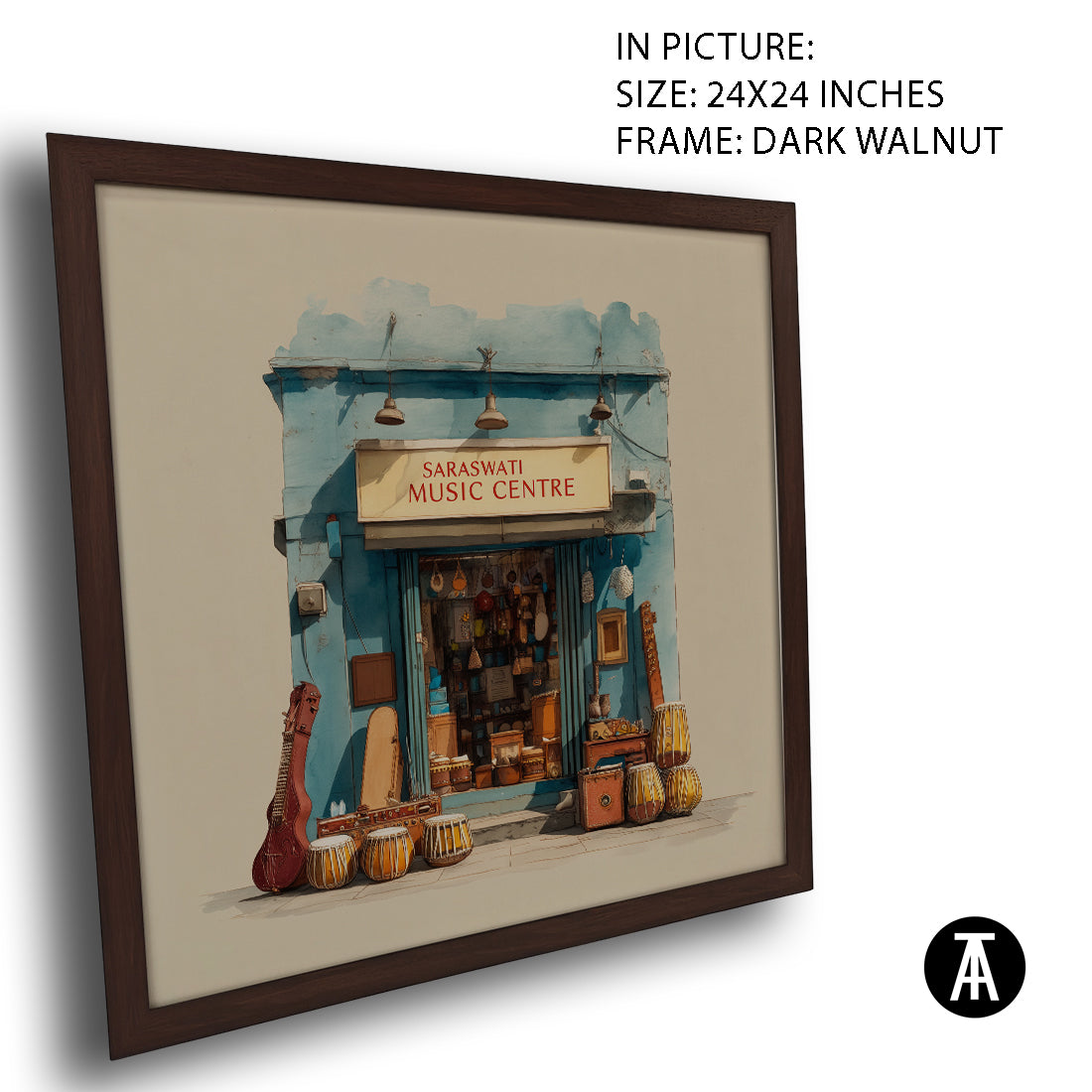 Artwork in Dark Walnut Frame