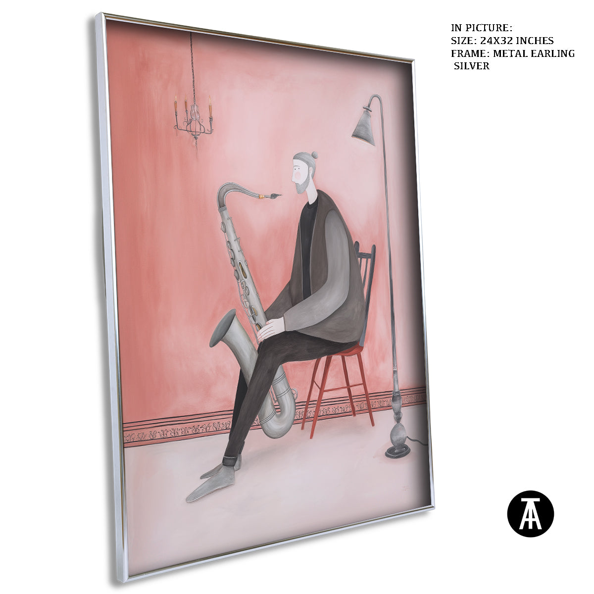 Artwork in Metal Earling Silver Frame