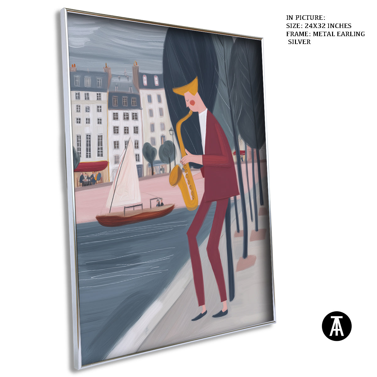 Artwork in Metal Earling Silver Frame