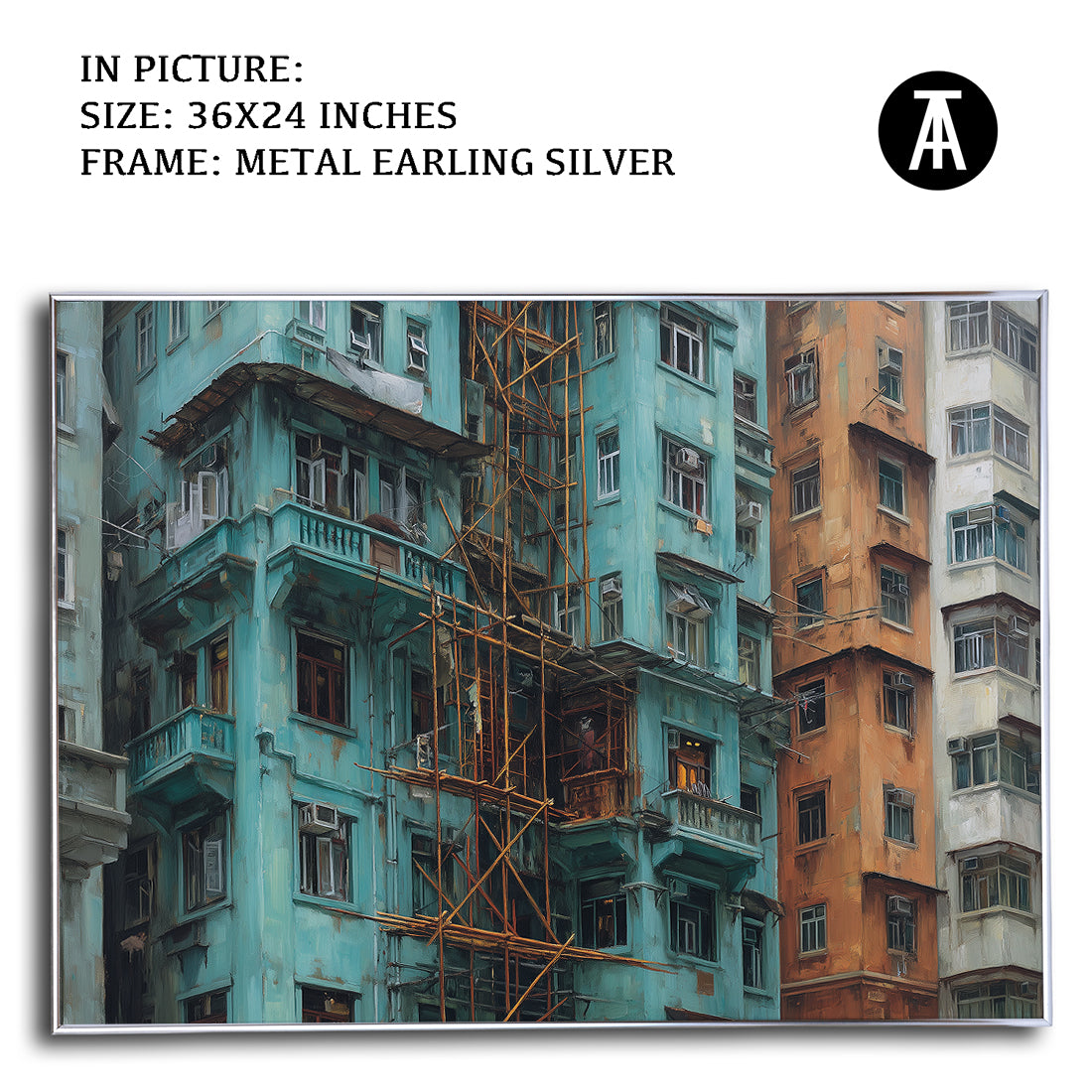Artwork in Metal Earling Silver Frame