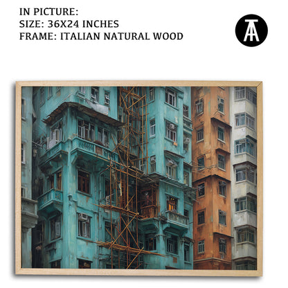 Artwork in Natural Wood Frame