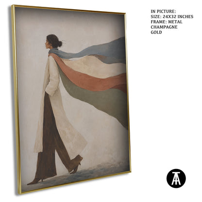 Artwork in Metal Champagne Gold Frame