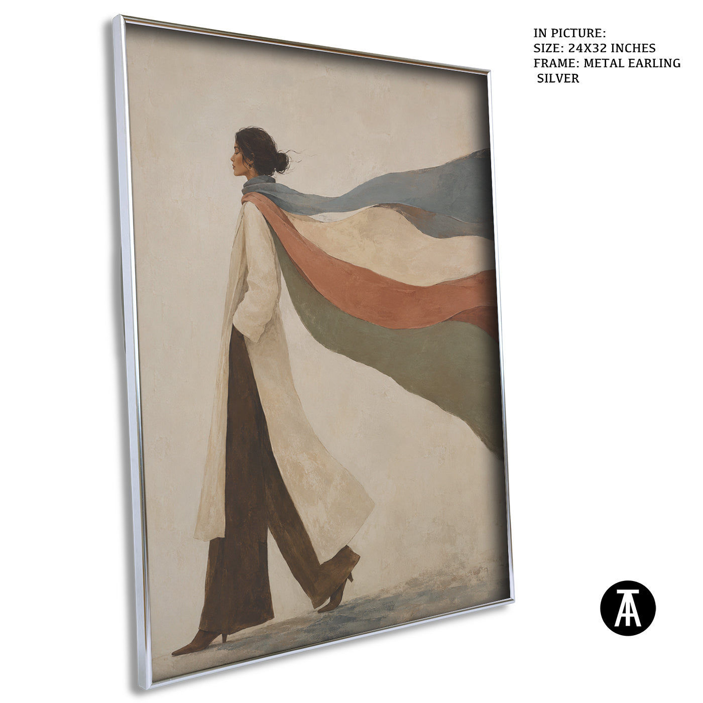 Artwork in Metal Earling Silver Frame