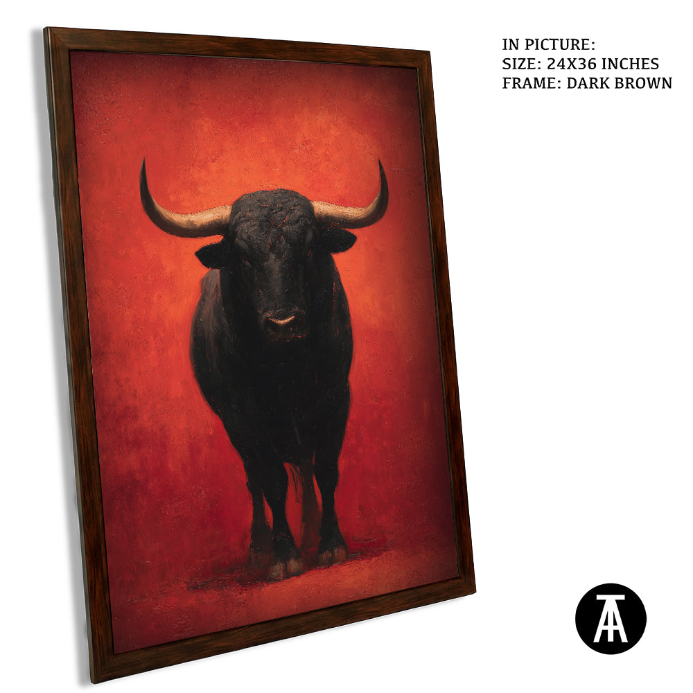 Artwork in Dark Brown Frame