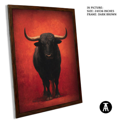 Artwork in Dark Brown Frame