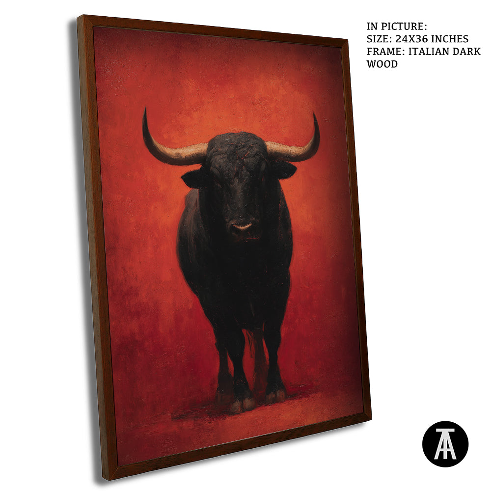 Artwork in Dark Wood Frame