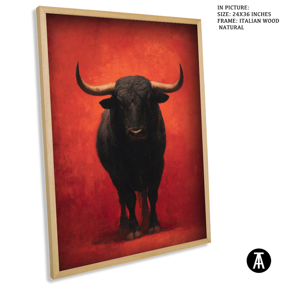 Artwork in Natural Wood Frame