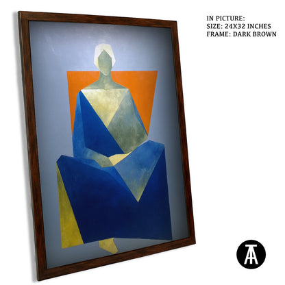 Artwork in Dark Brown Frame