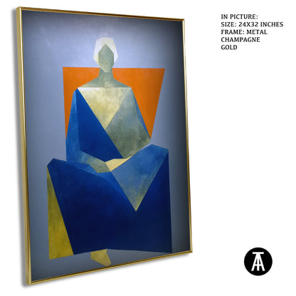 Artwork in Metal Champagne Gold Frame