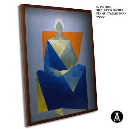 Artwork in Dark Wood Frame